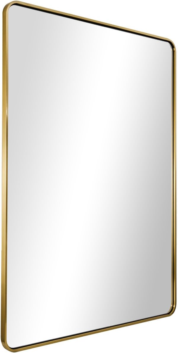 ANDY STAR 48x36 Inch Gold Bathroom Mirror, Brushed Gold Mirrors - Image 9