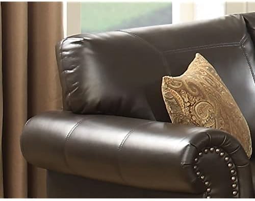 AC Pacific Louis Traditional Upholstered Leather Living Room Piece - Image 2