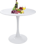 Round White Dining Table Modern Kitchen Table by Unknown