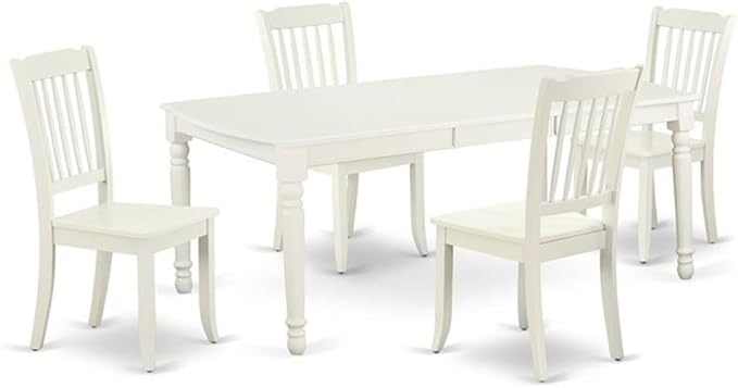 East West Furniture DODA5-LWH-W 5 Piece Dinette Set by EastWestFurniture