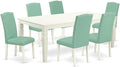 East West Furniture LGEN7-LWH-57 7 Piece Modern Dining Table Set Consist of a by EastWestFurniture