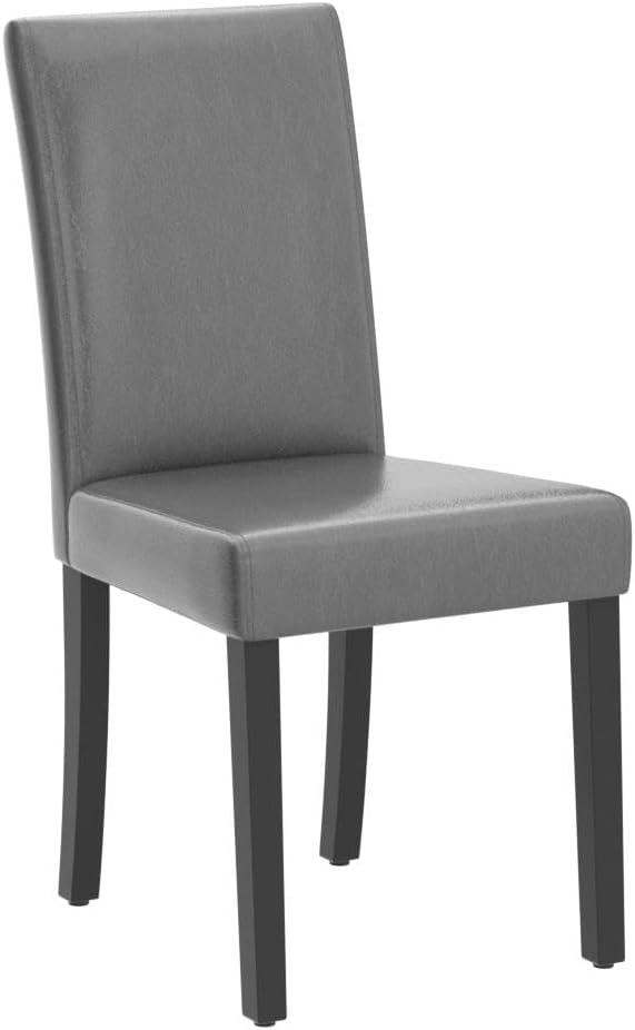 Yaheetech Dining Chairs Set of 4 PU Leather Upholstered Parsons Dining Chairs - Image 4