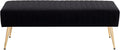 Furniliving 44 Inch Bedroom Bench, Upholstered Tufted Striped Fabric Ottoman by FurnilivingFurnitureforHome