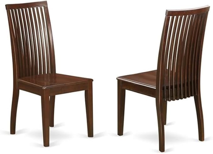East West Furniture HBIP5-MAH-W 5 Piece Kitchen Table & Chairs Set Includes a - Image 4