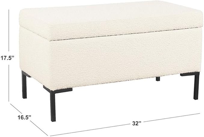 HomePop Upholstered Storage Bench - Image 3