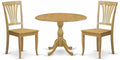 East West Furniture DMAV3-OAK-W 3 Piece Kitchen Table Set by EastWestFurniture