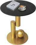 Side Table with Marble Top Metal Gold End Table Modern Sofa Side End Table by Cre+Cra