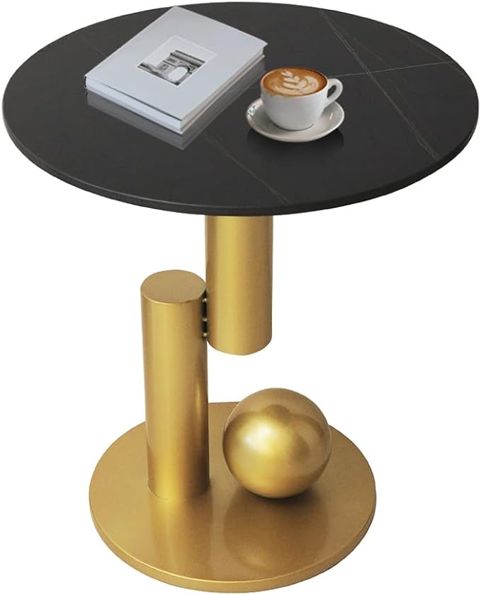 Side Table with Marble Top Metal Gold End Table Modern Sofa Side End Table by Cre+Cra