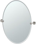 Gatco 4299 Latitude II Frameless Oval Mirror, Satin Nickel, 26.5 Inch by Gatco