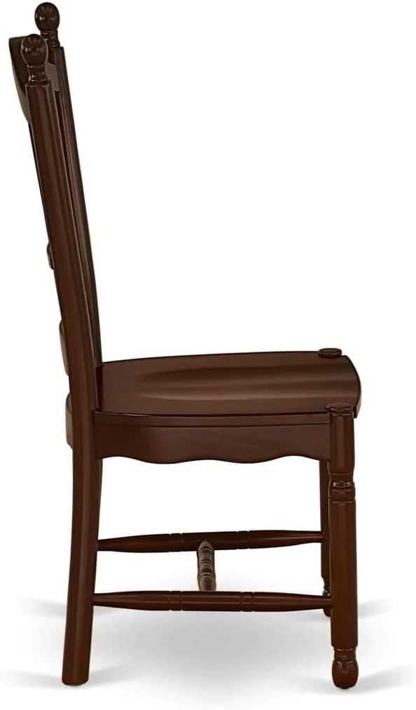 East West Furniture MZDO5-MAH-W 5 Piece Dining Room Table Set Includes a - Image 12
