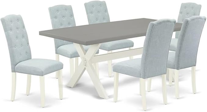 East West Furniture X097CE215-7 7 Piece Dining Table Set Consist of a Rectangle by EastWestFurniture