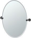Gatco 4249MX Latitude II Oval Mirror, 26.5 Inch, Matte Black/Wall Mounted by Gatco