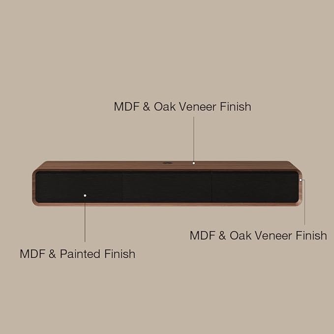 POVISON Fully-Assembled Minimalist Floating TV Stand, Modern Wall-Mounted - Image 4