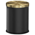 4GAL Bathroom Trash Can with Lid, Small Trash Can with Bronze lid, by LEASYLIFE