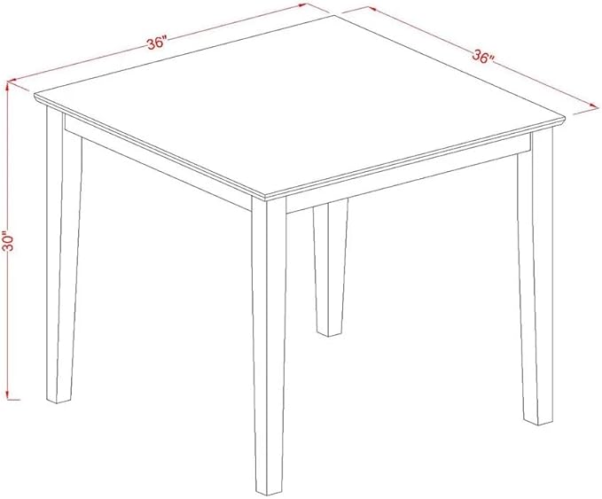 East West Furniture OXDA5-AWA-24 5 Piece Dining Table Set Consists of a Square - Image 14