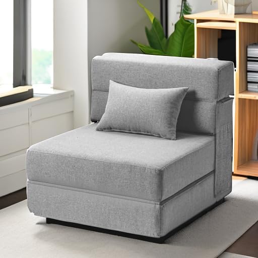 Folding Sofa Bed with Pillow- Convertible Chair Floor Couch & Sleeping Mattress - Image 2