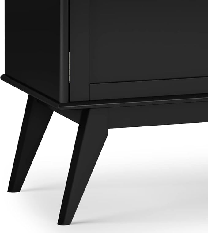 SIMPLIHOME Draper SOLID HARDWOOD 60 inch Wide Mid Century Modern TV Media Stand - Image 9