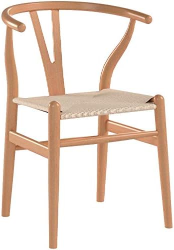POLY & BARK Weave Dining Chairs – Mid-Century Modern Wishbone Dining Chairs - Image 5