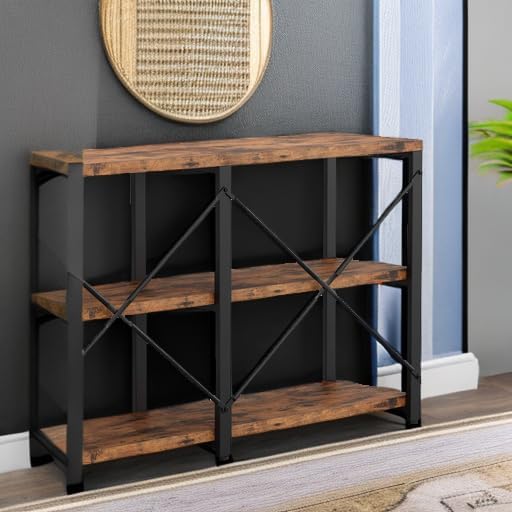 IRONCK Rustic Entryway Console Table, Long Hallway Table 47 in 3-Tier, TV Stand - Image 6