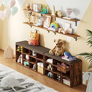 DINZI LVJ Shoe Bench, Entryway Storage Bench - Image 5
