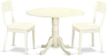 East West Furniture DLAD3-LWH-LC 3 Piece Dining Room Furniture Set Contains a by EastWestFurniture
