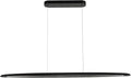 71" Wood Linear Pendant Light Black Linear Pendant Dinning Room Hanging Lights by Yisdesign