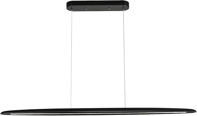 71" Wood Linear Pendant Light Black Linear Pendant Dinning Room Hanging Lights by Yisdesign