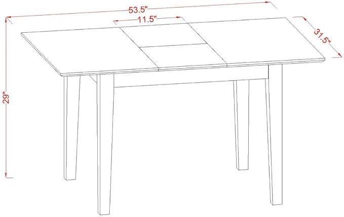 East West Furniture NOBR3-BLK-17 3 Piece Dining Room Table Set Contains a - Image 14