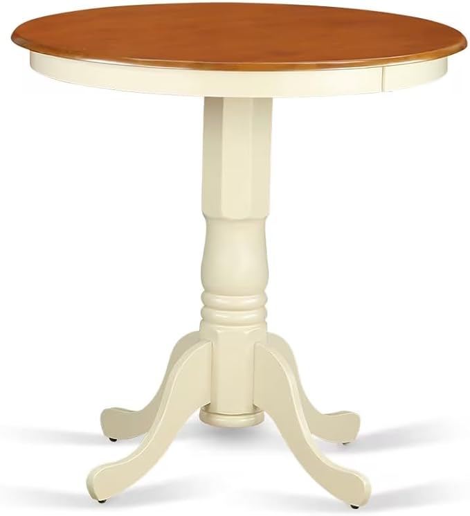 East West Furniture EDVN5-WHI-C 5 Piece Counter Height Dining Table Set - Image 3