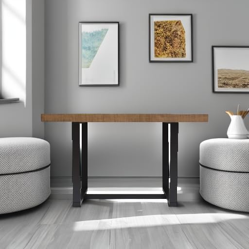 Walker Edison Durango Distressed Solid Wood Dining Table, 52 Inch, Rustic Oak - Image 5