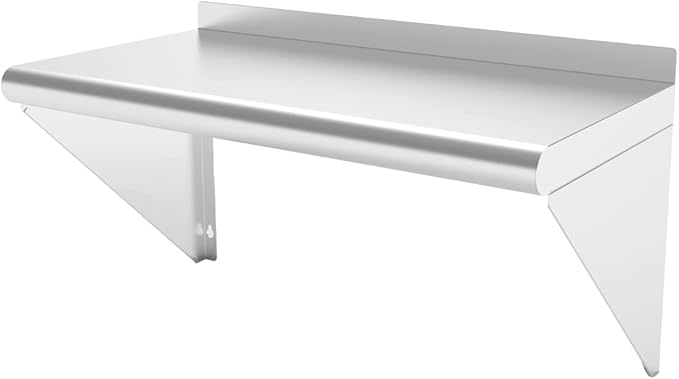 12''x24'' Wall Mounted Stainless Steel Shelf NSF Commercial Metal Wall Mount by STEELBUS