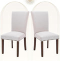 COLAMY Upholstered Parsons Dining Chairs Set of 2, Fabric Dining Room Kitchen by COLAMYINC