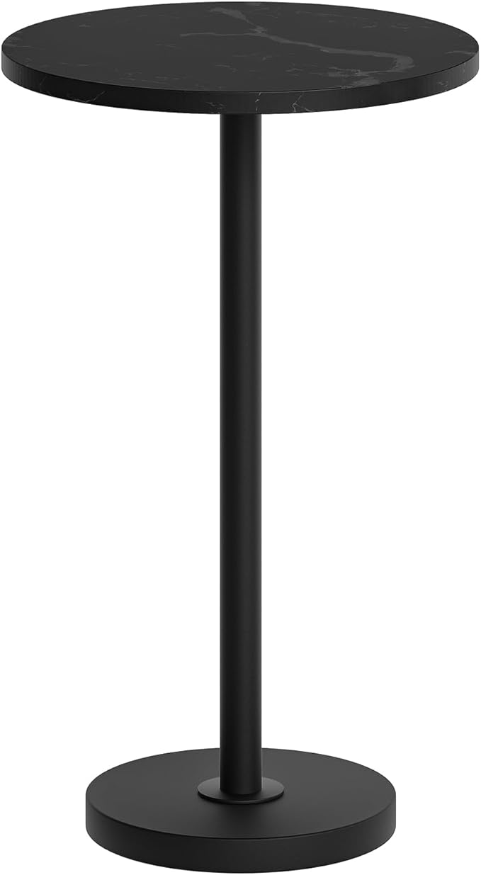 Round Side Table, Tall Drink End Table by Yatiney