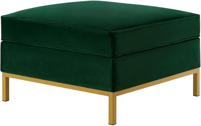 24KF Large Square Couch Ottoman Velvet Ottoman, Upholstered Velvet Padded - Image 4