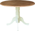 IC International Concepts 42" Round Dual Drop Leaf Pedestal Dining Table by InternationalConcepts