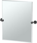 Gatco 4249MXSM II Latitude Small Wall Rectangle Mirror Matte Black, 24 H x 19.5 by Gatco