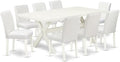 East West Furniture X027AB264-9 9 Piece Dining Set Includes a Rectangle Dining by EastWestFurniture