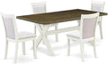 East West Furniture X077MZ001-5 5 Piece Dining Table Set Includes a Rectangle by EastWestFurniture