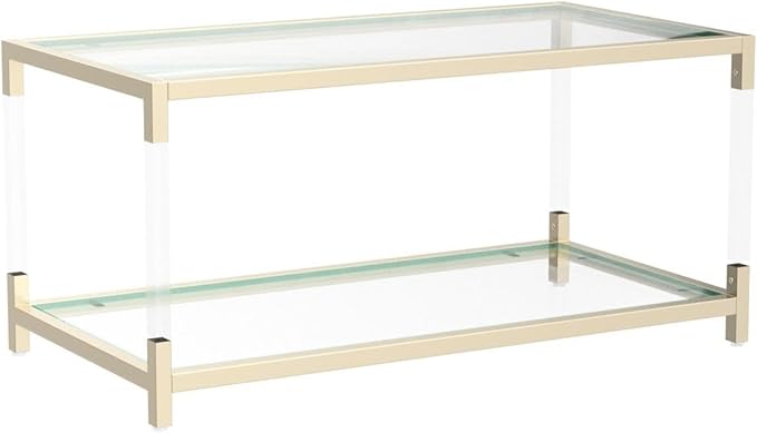 AGV LIGHTING 202205 BLEVIO Coffee Table, Modern Design Dual-Layer Coffee Table - Image 5