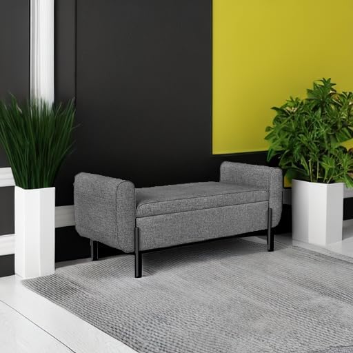 SONGMICS Storage Bench with Armrests, Ottoman - Image 6