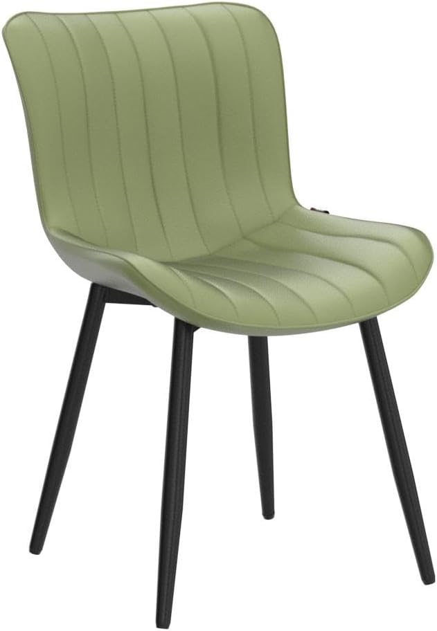 YOUNUOKE Green Dining Chairs Set of 2 Mid-Century Modern Kitchen Dining Room - Image 5