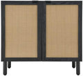 Sango Orre 2-Door Cabinet, Modern Black Storage Cabinet by Sango