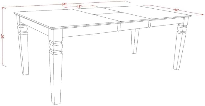 East West Furniture LGAB7-BLK-06 7 Piece Dining Room Table Set Consist of a - Image 12