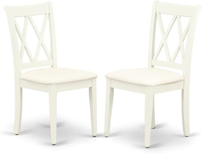 East West Furniture LGCL5-LWH-C 5 Piece Kitchen Table & Chairs Set Includes a - Image 7