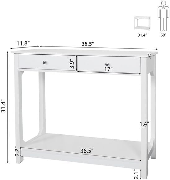 TaoHFE Console Table, 39.4"x11.8"x31.5" - Image 3