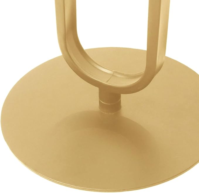 Side Table with Marble Top Metal Pub Bar Round Table Modern Sofa Side End Table - Image 7