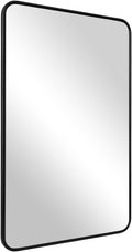 ANDY STAR Black Rectangle Mirror, 24x36 Inch Stainless Steel Metal Frame by ANDYSTAR