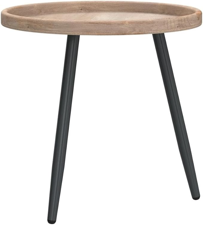 Tiita Round End Table Mental Side Table Nightstand/Small Wood Tables Accent - Image 5