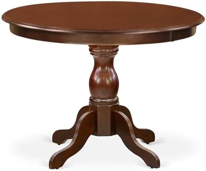 East West Furniture HLDL5-MAH-W 5 Piece Kitchen Table Set - Image 4
