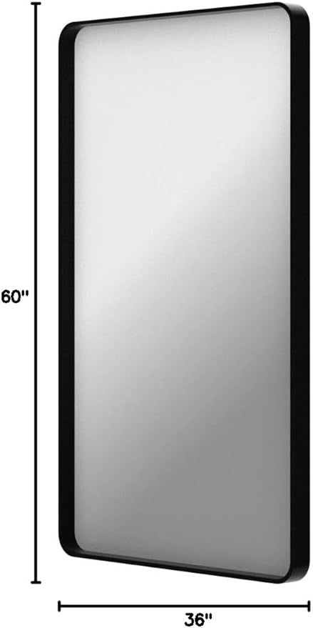 TokeShimi 60 x 36 Inch Black Bathroom Mirror - Image 8